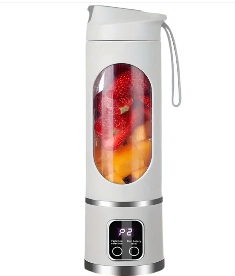 Portable Juicer with LED Display 450ml – USB Rechargeable