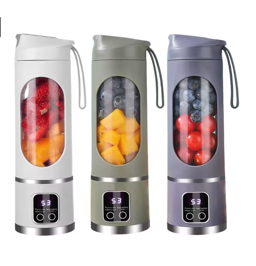 Portable Juicer with LED Display 450ml – USB Rechargeable