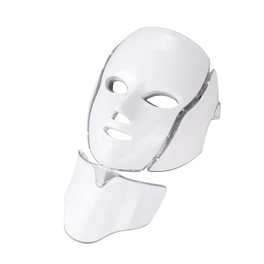 7 Colors LED Facial Mask, with LED Light for Neck, Skin Rejuvenation, Face Lifting.