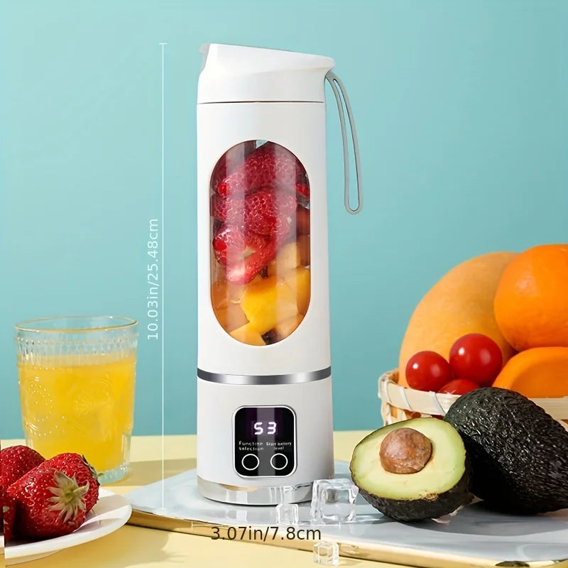 Portable Juicer with LED Display 450ml – USB Rechargeable